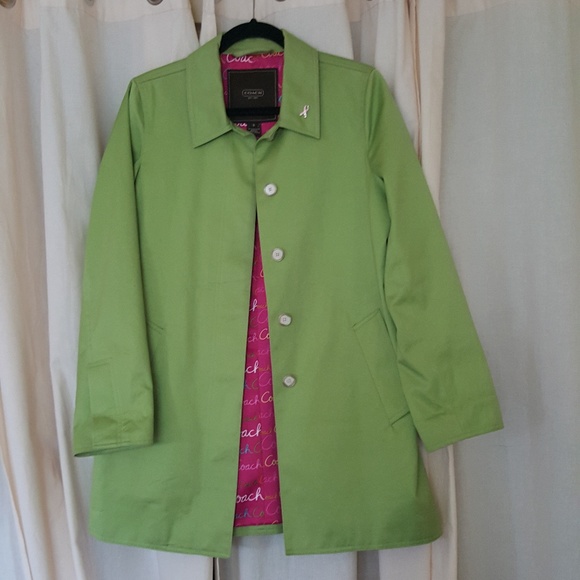 Coach apple green spring coat, size S - Picture 1 of 2